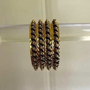 Kids Indian Black & Gold Bangles 1-⅞ inches